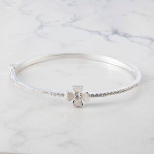 PULSERA ARO CIRCONES TREBOL